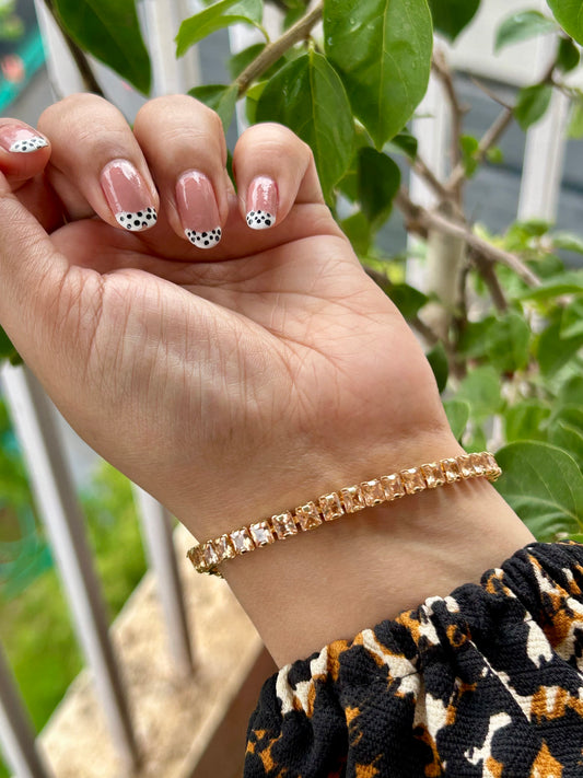 Golden Tennis Bracelet