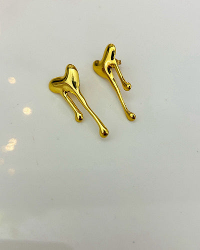 Drop Heart Earrings