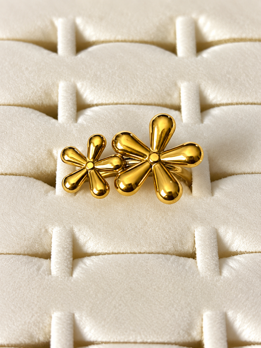 Flowers Adjustable Ring