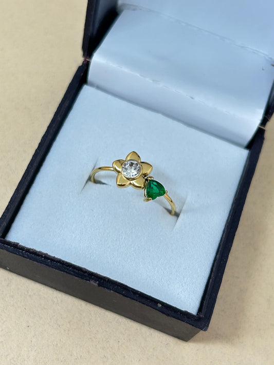 Blooming Heart Adjustable Ring