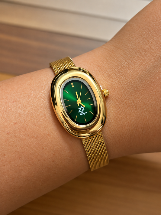 Green Dial Oval Watch