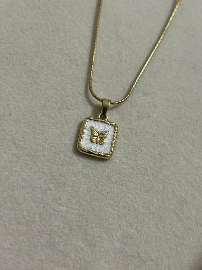 Square Butterfly Necklace