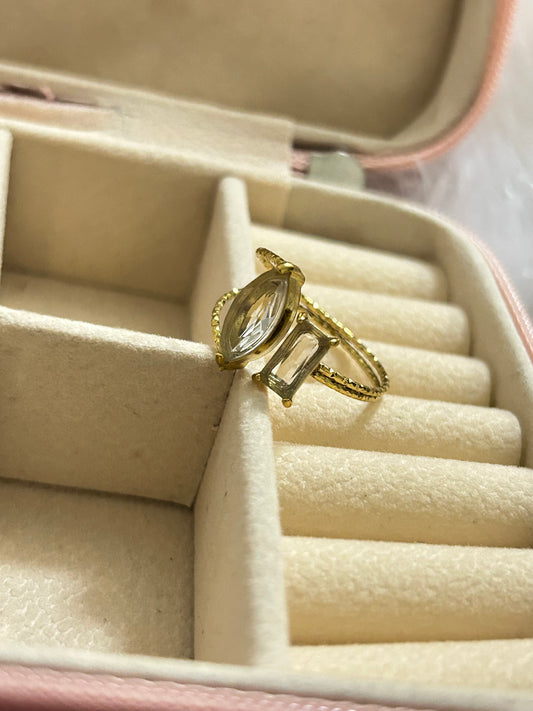 Dual Diamond Adjustable Ring