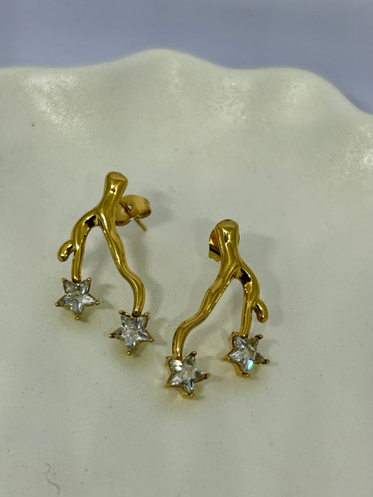 White Diamond Branch Studs
