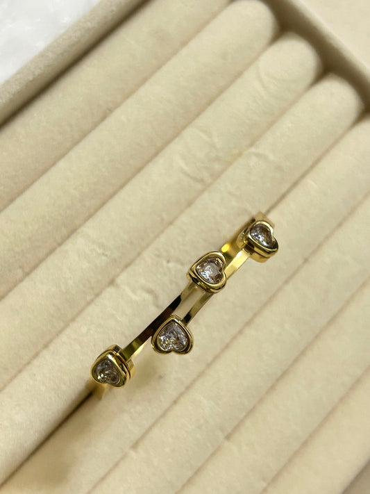 Crystal Heart Bracelet(Thin Wrist)