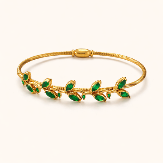 Emerald Leaf Bracelet