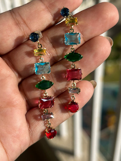 Multicolour Crystals Earrings