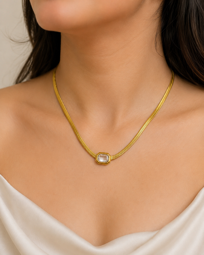 White Snake Chain Necklace