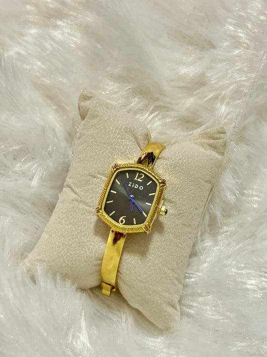 Cushion Kada Style Watch(Black Dial)
