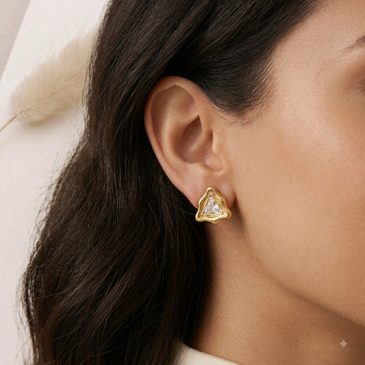 Triangle Diamond Studs