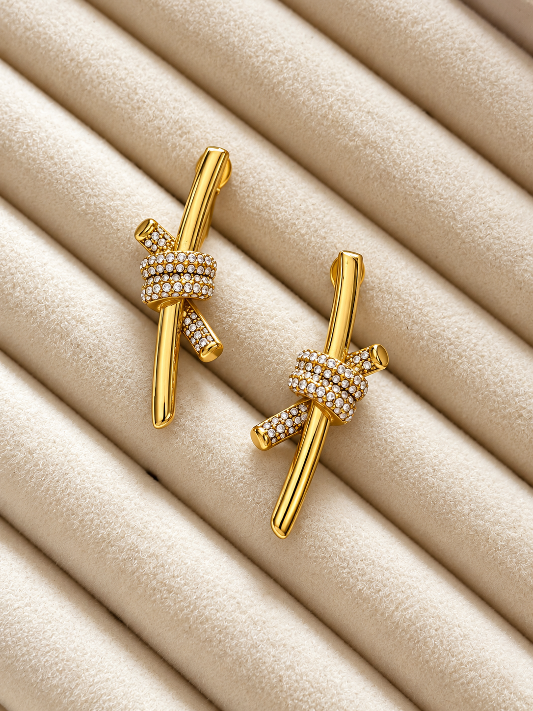 Diamond Knot Earrings