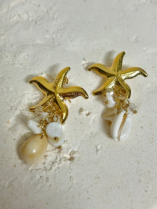 Starfish Statement Beach Earrings