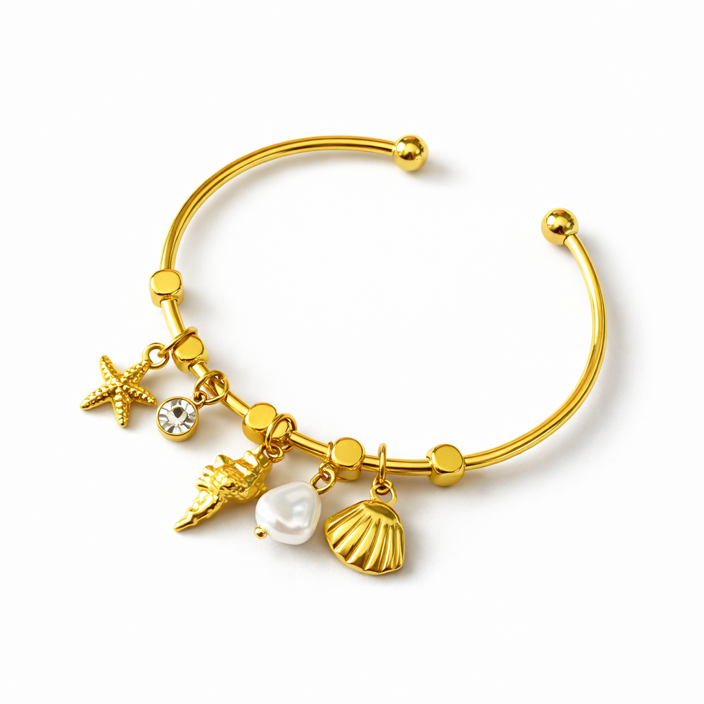 Beach Charms Cuff(Thin Wrist)
