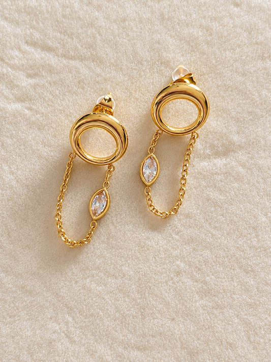 Circle Chain Earrings