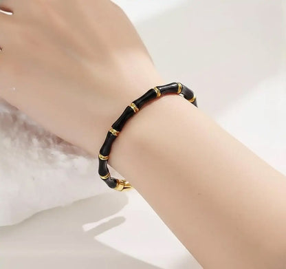 Black Bamboo Bracelet(Thin Wrist)