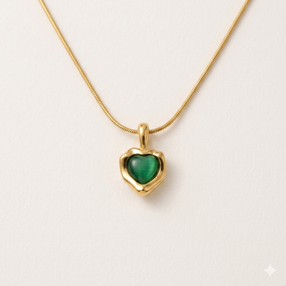 Green Heart Necklace