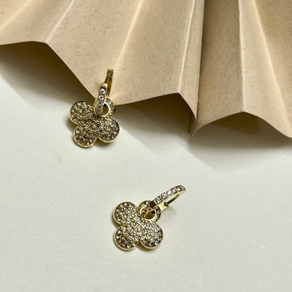 Diamond Clover Hoops