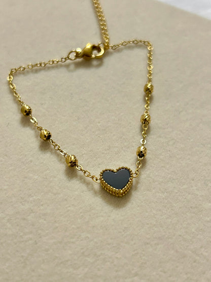 Black Heart Bracelet