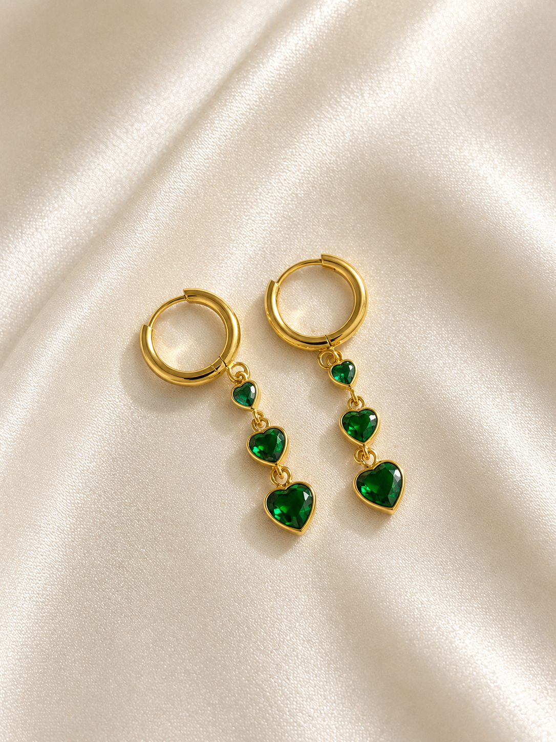 Emerald Love Hoops