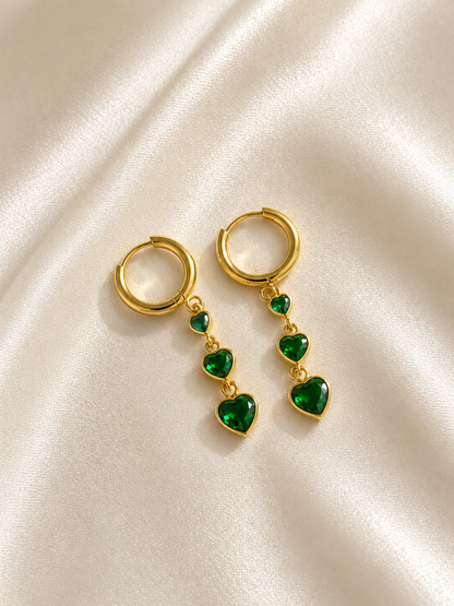 Emerald Love Hoops