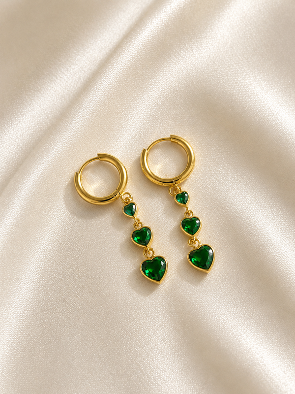 Emerald Love Hoops