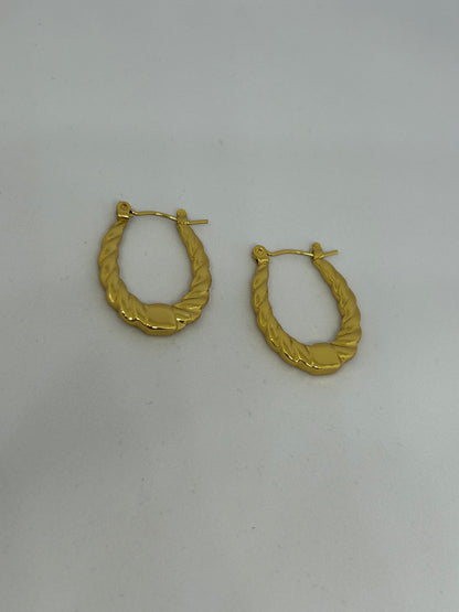 Golden Braid Hoops