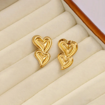 Double Heart Earrings