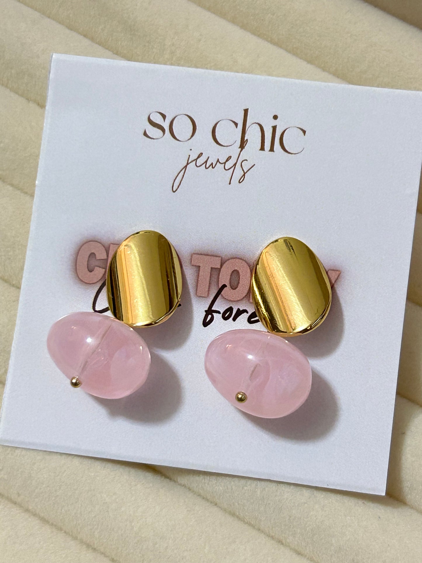 Pink Drop Earrings