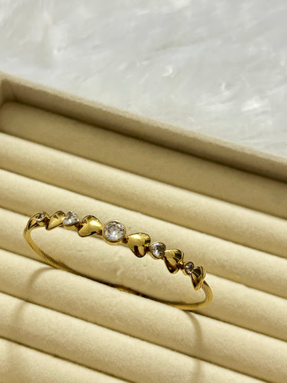 White Hearts Bracelet