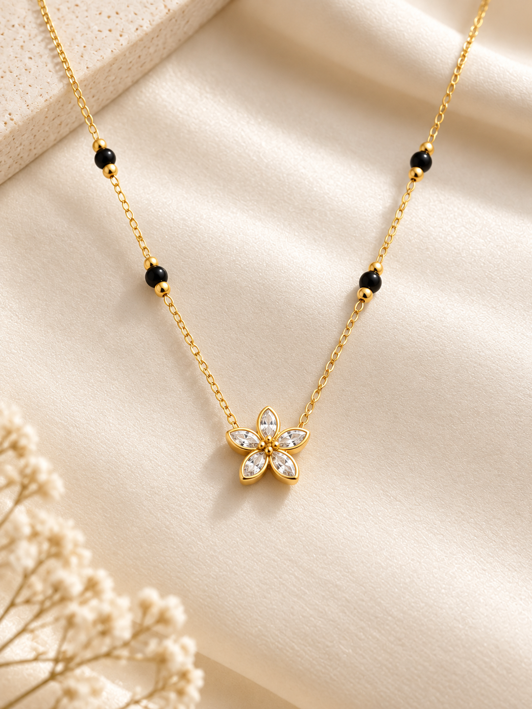 Golden Petal Mangalsutra