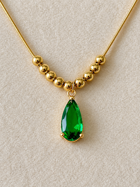 Emerald Drop Necklace