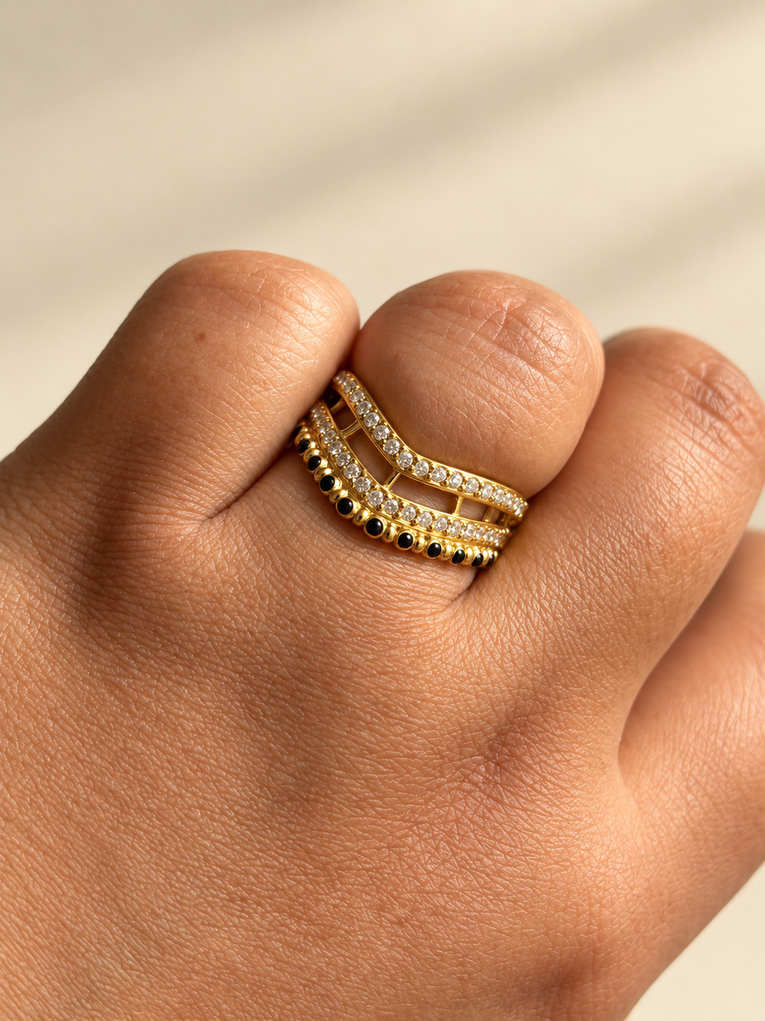 Layered Mangalsutra Ring