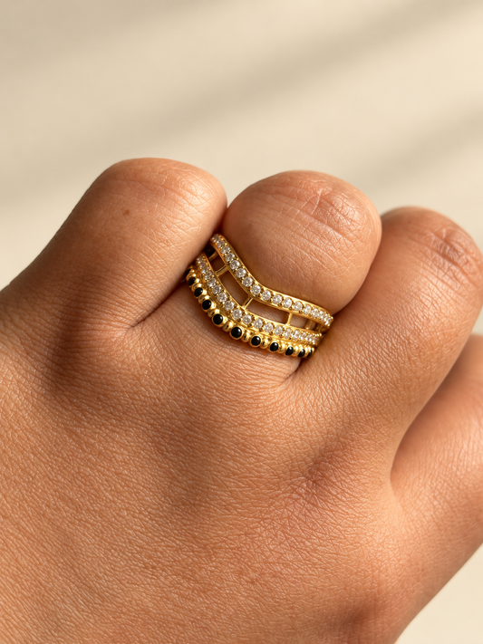 Layered Mangalsutra Ring