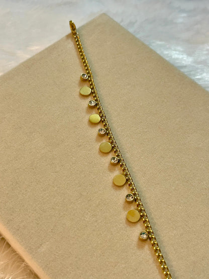Coins & Diamond Bracelet