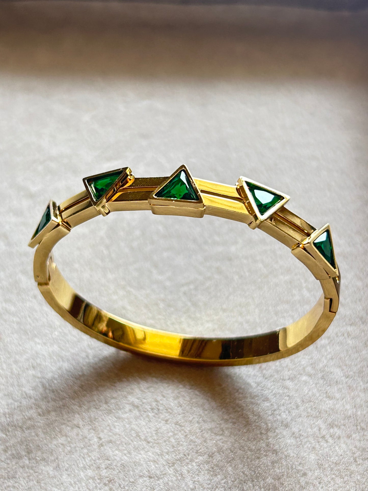 Emerald Triangle Bracelet