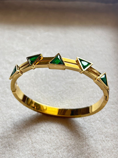 Emerald Triangle Bracelet