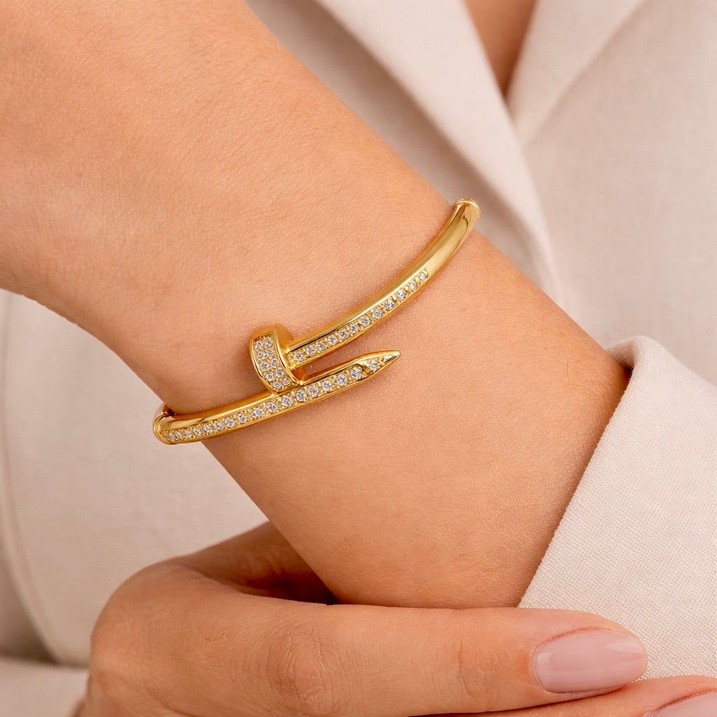 Diamond Nail Bracelet