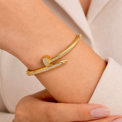 Diamond Nail Bracelet