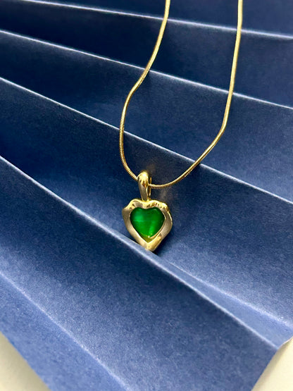 Green Heart Necklace
