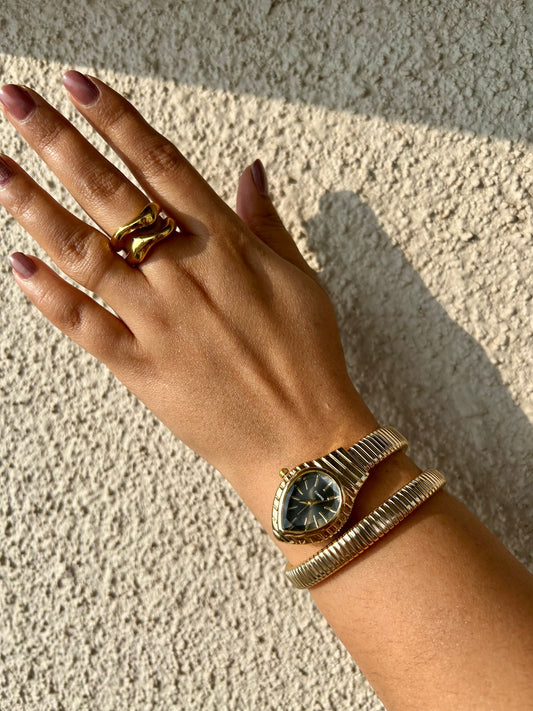 Snake Watch Black Dial