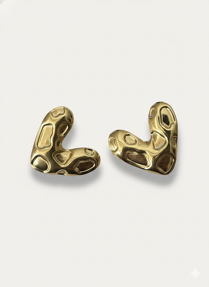 Abstract Heart Earrings