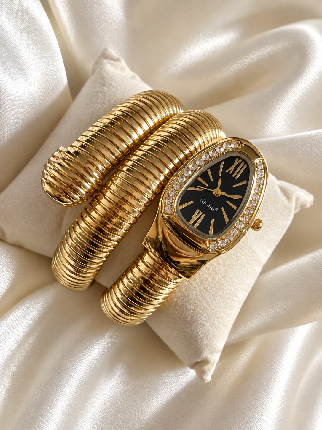 Diamond Snake Watch(Black Dial)