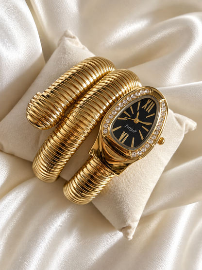 Diamond Snake Watch(Black Dial)