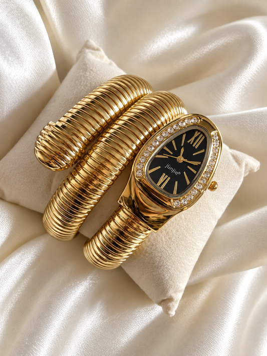 Diamond Snake Watch(Black Dial)
