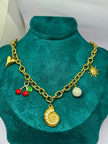 Sun-Kissed Charms Necklace
