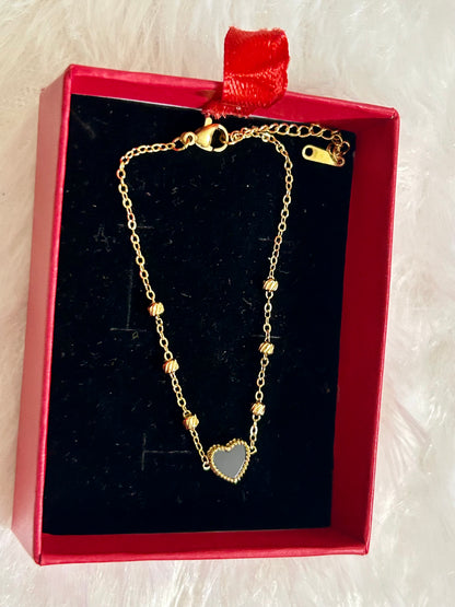 Black Heart Bracelet