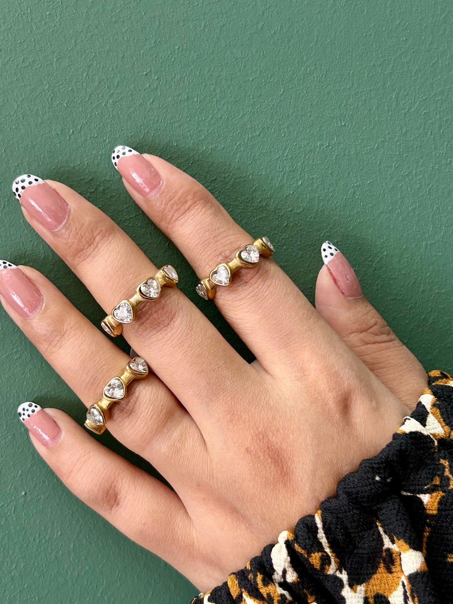 Diamond Hearts Ring