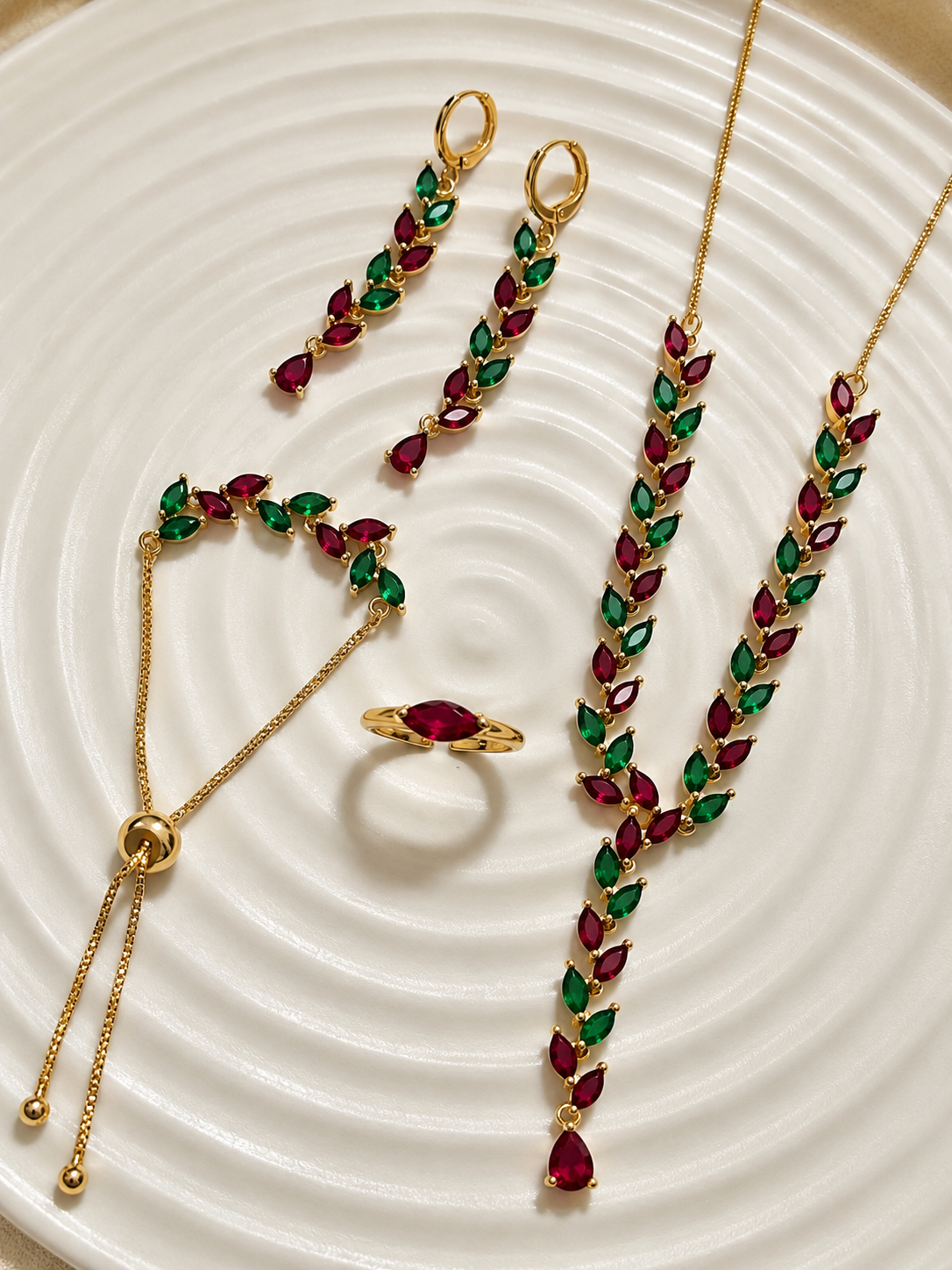 Maroon & Green Combo Set