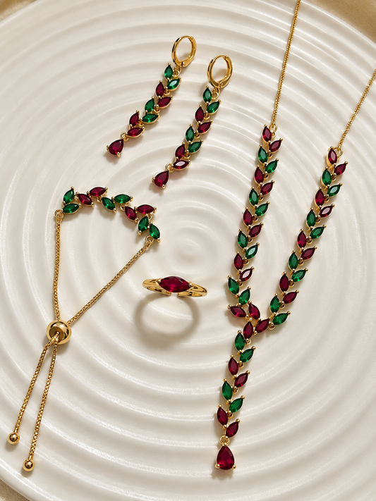Maroon & Green Combo Set