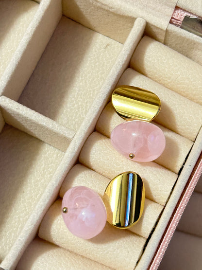Pink Drop Earrings